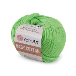 Fir de tricotat baby cotton, 50 g - Verde deschis (1 Bucată)