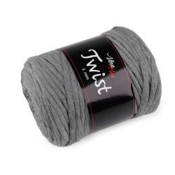 Fir de de tricotat din bumbac twist 500 g - Gri neutral (1 Bucată)