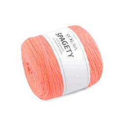 Bandă de tricotat spaghetti,  550 g - Roșu coral deschis (1 Bucată)