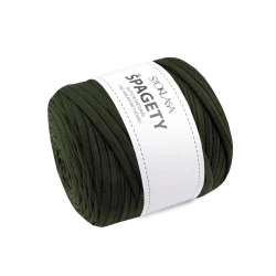 Bandă de tricotat spaghetti,  550 g - Verde kaki (1 Bucată)