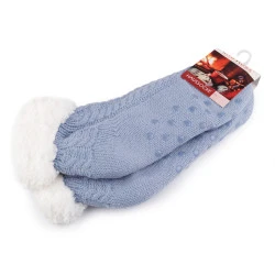 Șosete  de damă cu anti-alunecare emi ross - Albastru deschis (1 Pereche)