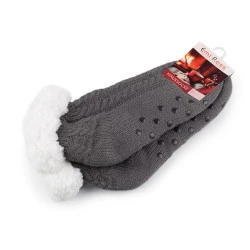 Șosete  de damă cu anti-alunecare emi ross - Gri neutral (1 Pereche)