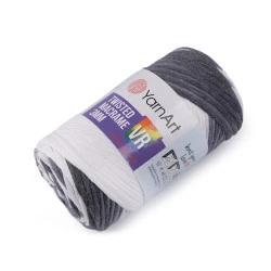 Fire de tricotat twisted macrame 250 g - Gri neutral (1 Bucată)