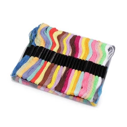 Fire de broderie tip mouline grus 50 buc/8 m - Mix (50 Bucăți)