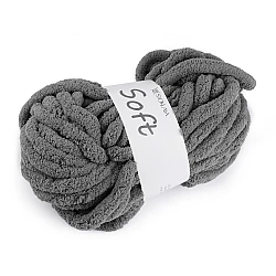 Fire de tricotat chenille soft 250 g - Gri neutral (1 Bucată)