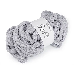 Fire de tricotat chenille soft 250 g - Gri deschis (1 Bucată)