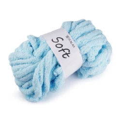 Fire de tricotat chenille soft 250 g - Bleu nu-mă-uita (1 Bucată)