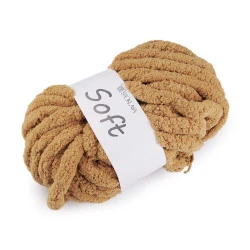 Fire de tricotat chenille soft 250 g - Bej camel (1 Bucată)