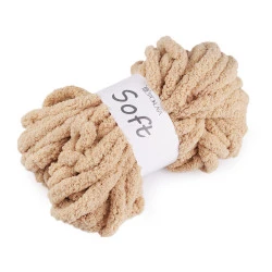Fire de tricotat chenille soft 250 g - Bej deschis (1 Bucată)