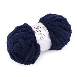 Fire de tricotat chenille soft 250 g - Albastru închis (1 Bucată)