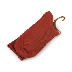 Șosete din bumbac pentru femei/fete - Teracota (1 Pereche)