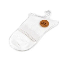 Șosete unisex din bumbac - Crem foarte deschis (1 Pereche)