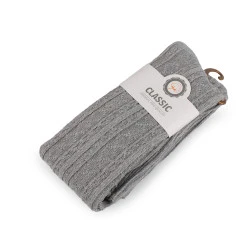 Ciorapi înalți de damă din bumbac cu model - Gri neutral (1 Pereche)