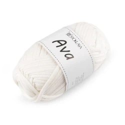 Fir de tricotat ava / rotund pentru confectionarea de sacose si cosuri 100 g - Off white (1 Bucată)