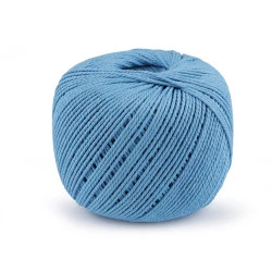 Fire de bumbac macrame ø2 mm - Albastru azur (1 Bucată)