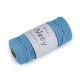 Fire de tricotat din bumbac macrame naty ø3 mm - Albastru închis (1 Bucată)