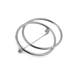 Broșă cercuri design minimalist - Platinum (1 Bucată)