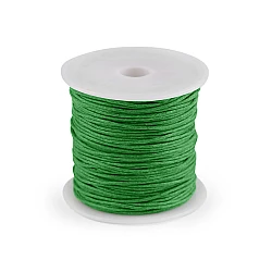 Șnur din bumbac cerat, ø1 mm - Verde irlandez (1 Bucată)