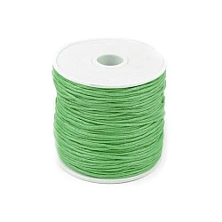 Șnur din bumbac cerat, ø1 mm - Verde pastel deschis (1 Bucată)