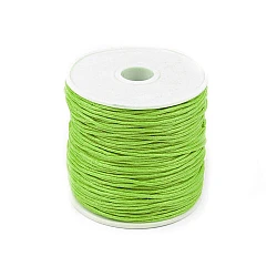 Șnur din bumbac cerat, ø1 mm - Verde lime (1 Bucată)