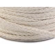 Fitil / șnur din bumbac, ø4 mm - Ecru deschis (50 Metri)