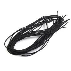 Șnur imitație piele întoarsă, 3 mm - Negru (10 Bucăți)