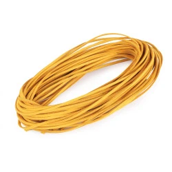 Șnur imitație piele întoarsă, 3 mm - Galben muștar (10 Bucăți)