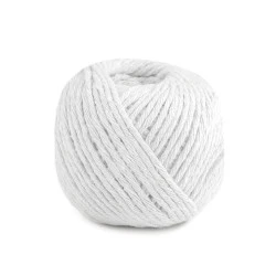 Snur bumbac macrame, ø2 mm - Alb (1 Bucată)