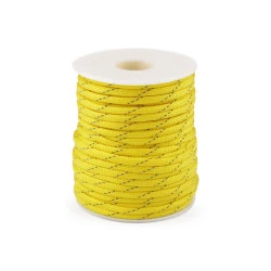 Cordelină paracord cu fir reflectorizant, ø4 mm - Galben (25 Metri)