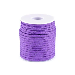 Cordelină paracord cu fir reflectorizant, ø4 mm - Violet deschis (25 Metri)