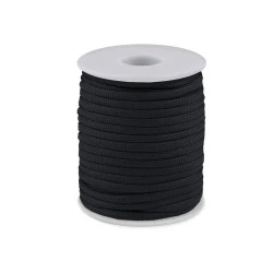 Cordelină paracord, ø4 mm - Negru (25 Metri)