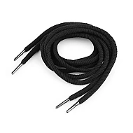 Șiret glugă / șnur hanorac, lungime 130 cm - Negru (10 Bucăți)