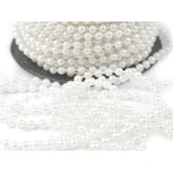 Perle șirag, ø4 mm - Sidef (25 Metri)