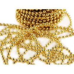 Perle șirag, ø4 mm - Auriu (24 Metri)