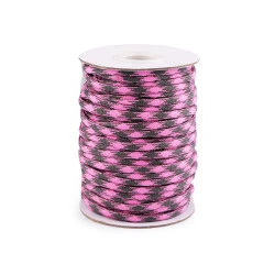 Cordelină paracord, ø4 mm - Roz deschis (25 Metri)