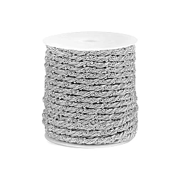 Snur răsucit lurex cu bile ø5 mm - Argintiu (20 Metri)