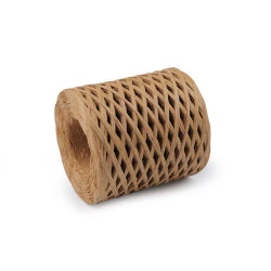 Rafie tricotat genti natural, latime 5-8 mm - Maro natural (1 Bucată)