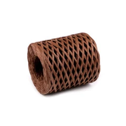 Rafie tricotat genti natural, latime 5-8 mm - Maro (1 Bucată)