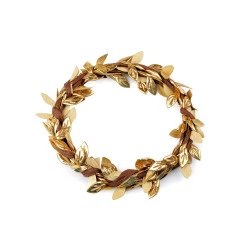 Decorațiune sârmă maleabilă cu frunze de 2 m - Auriu (1 Buchet)