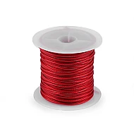Snur decorativ lucios ø1 mm - Roșu (1 Bucată)