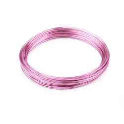 Sârmă de aluminiu ø1 mm - Roz deschis (1 Bucată)