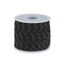 Cordelina paracord ø2,5 mm - Negru (25 Metri)