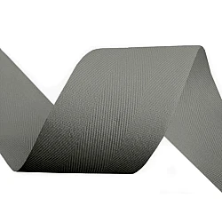 Bandă din bumbac herringbone, lățime 40 mm - Gri neutral (50 Metri)