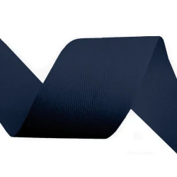 Bandă din bumbac herringbone, lățime 40 mm - Albastru parizian (50 Metri)