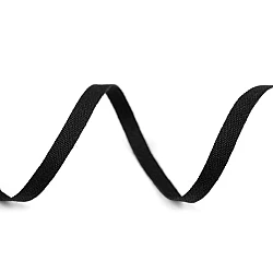 Panglică de bumbac/pânză lățime 5 mm - Negru (1 Metru)