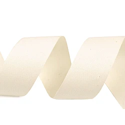 Panglică din bumbac/pânză lățime 30 mm - Ecru deschis (1 Metru)