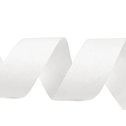 Panglică din bumbac/pânză lățime 30 mm - Alb (1 Metru)