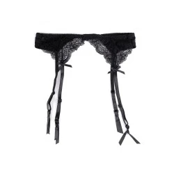 Portjartier din dantelă - Negru (1 Bucată)