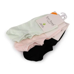 Șosete sport pentru femei din bambus emi ross - Mix aleatoriu de culori (3 Perechi)