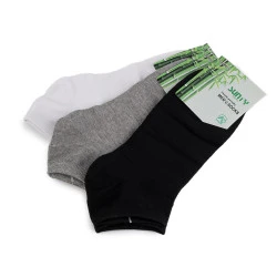 Șosete unisex până la gleznă din bambus - Mix (3 Perechi)